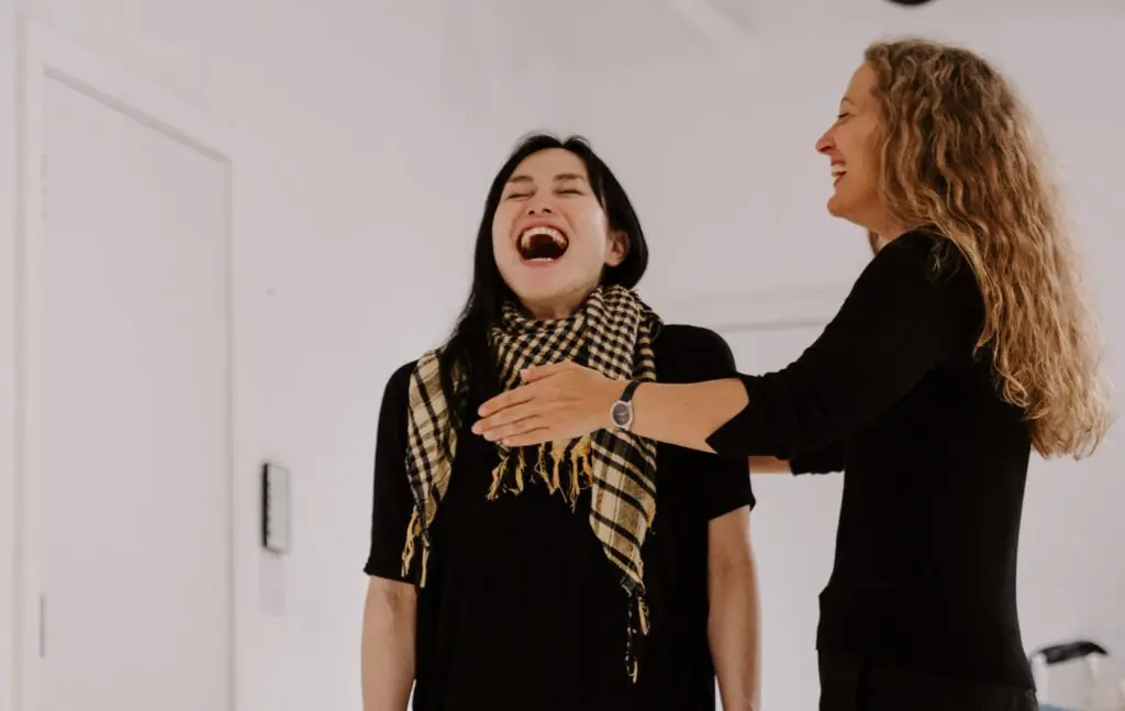 Actress Ivory Aquino and Master Instructor Sarah Victoria at PEM Workshop New York, 2024